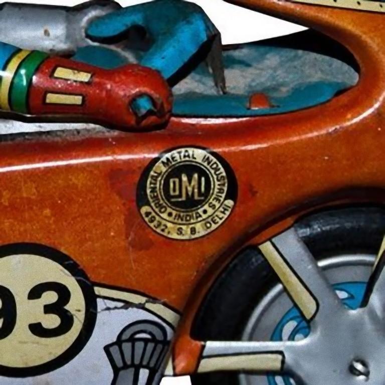 vintage tin motorcycle toys