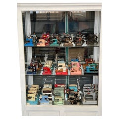 Vintage Toy Sewing Machine Collection Featuring Singer, Vulcan, Regina, Elna, an