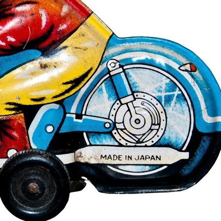 Vintage Toy, Small Motorcyclist, Made in Japan, 1960s In Good Condition For Sale In Roma, IT