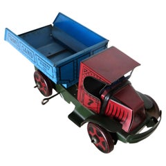 Retro Toy Wind-Up Dump Truck by The Marx Toy Company, N.Y. American Circa 1930