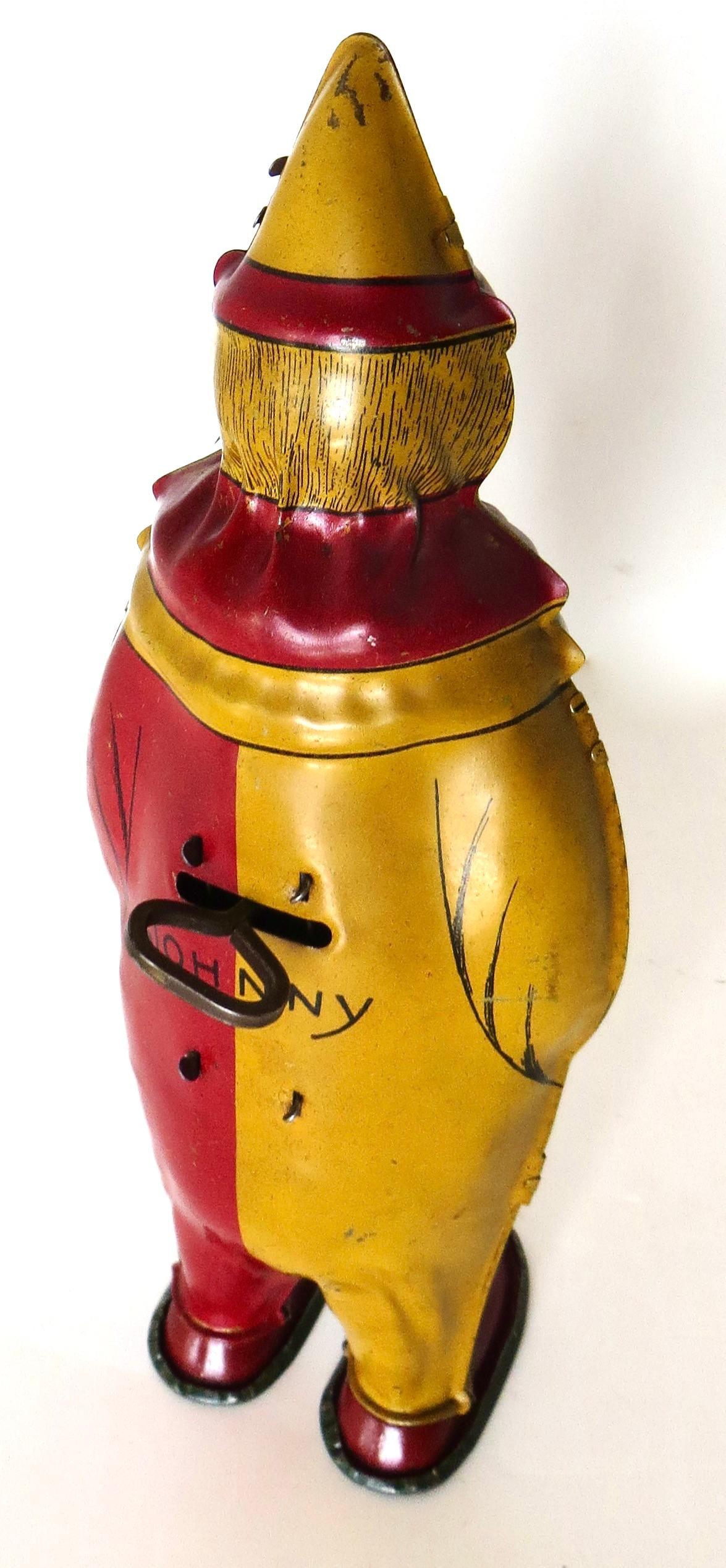 Américain Jouet vintage Johnny, la clown dansante de Lindstrom Toy Co., vers 1930 en vente