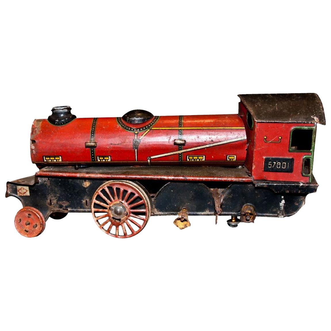 Vintage Toy:: Aufzieh-Lokomotive Ingap 67001:: hergestellt von Ingap:: 1920er Jahre