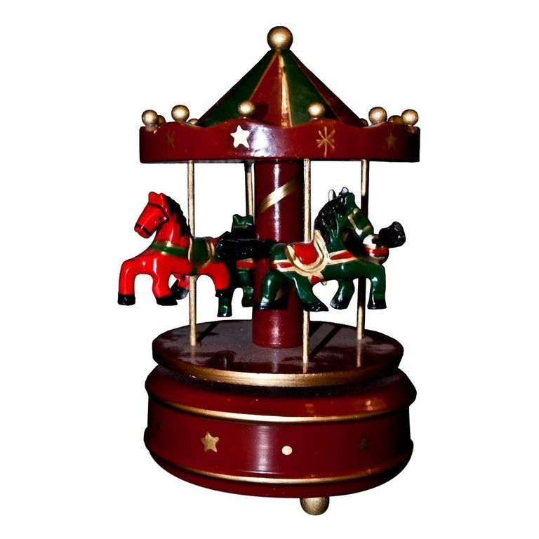 Vintage Toy, Wind Up Toy Musical Carousel, 1950s For Sale at 1stDibs
