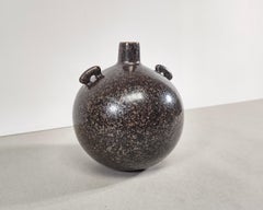 Vintage Toyo Japan Crystalline Glaze Ceramic Bulb Vase