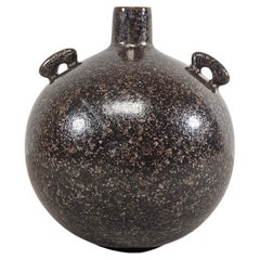 Vintage Toyo Japan Crystalline Glaze Ceramic Bulb Vase