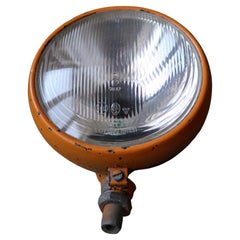 Oldtimer-Traktor-Scheinwerfer: 1960er Jahre Tschechoslowakei, Orange, 17cm Durchmesser, 1J185