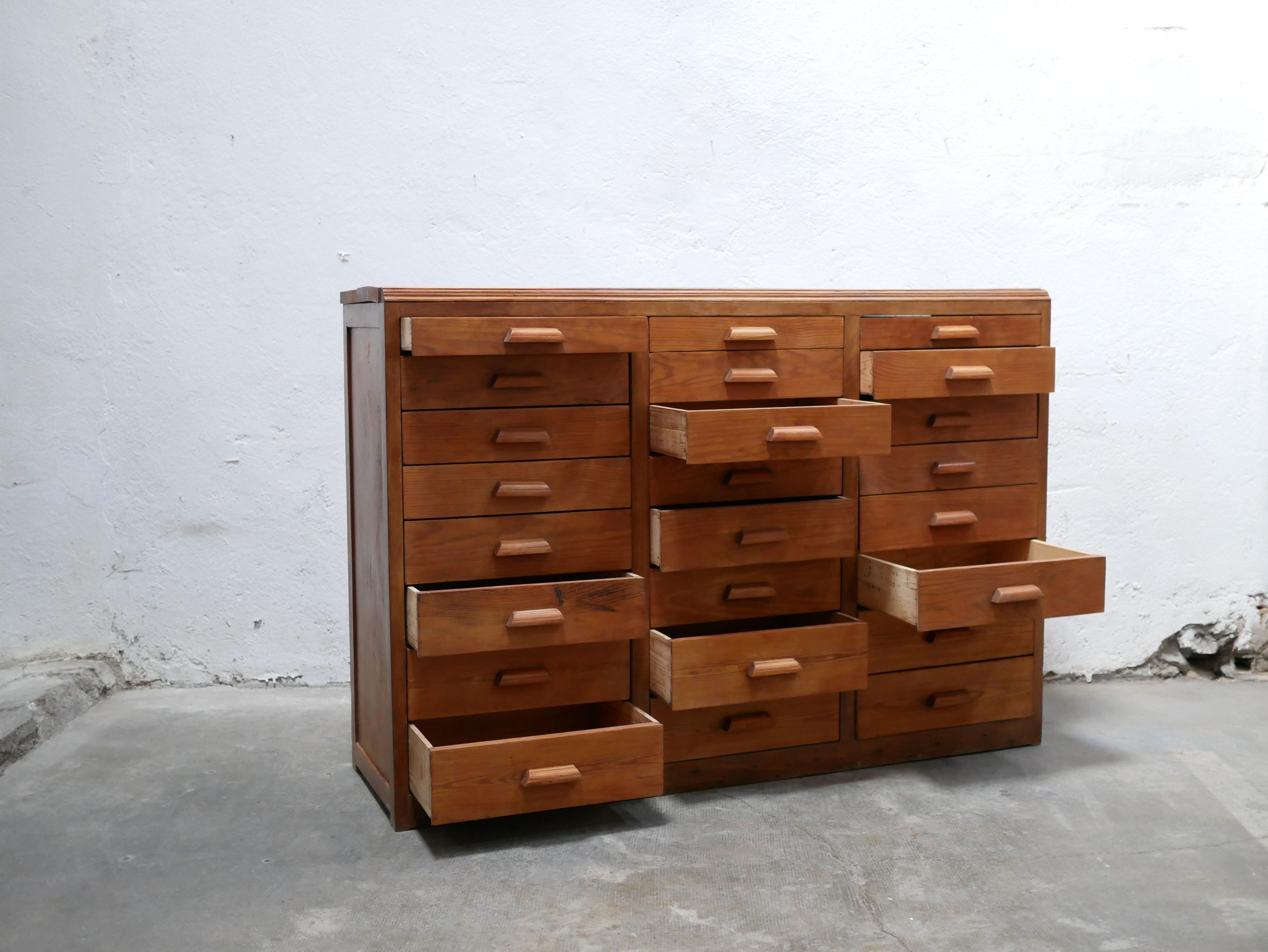 French Vintage trade furniture with drawers For Sale