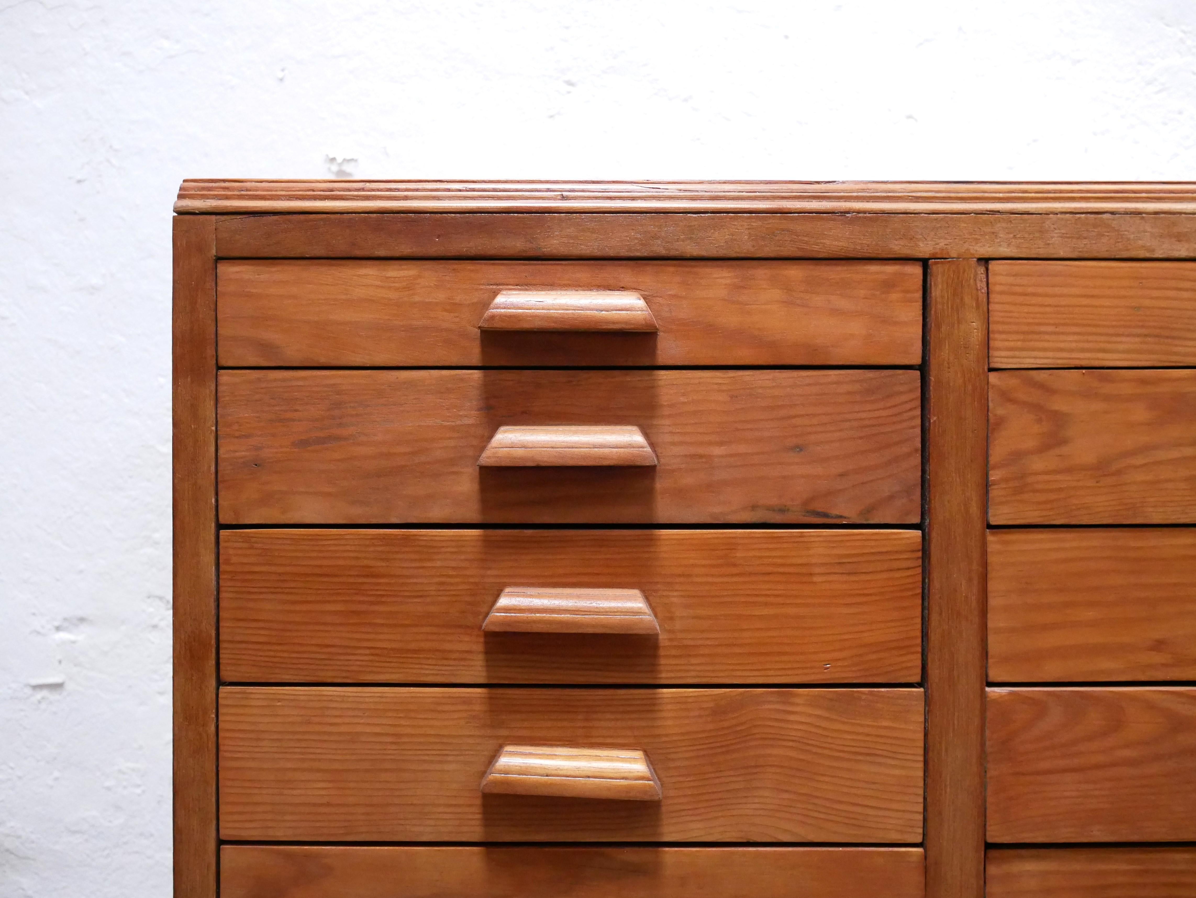 Wood Vintage trade furniture with drawers For Sale