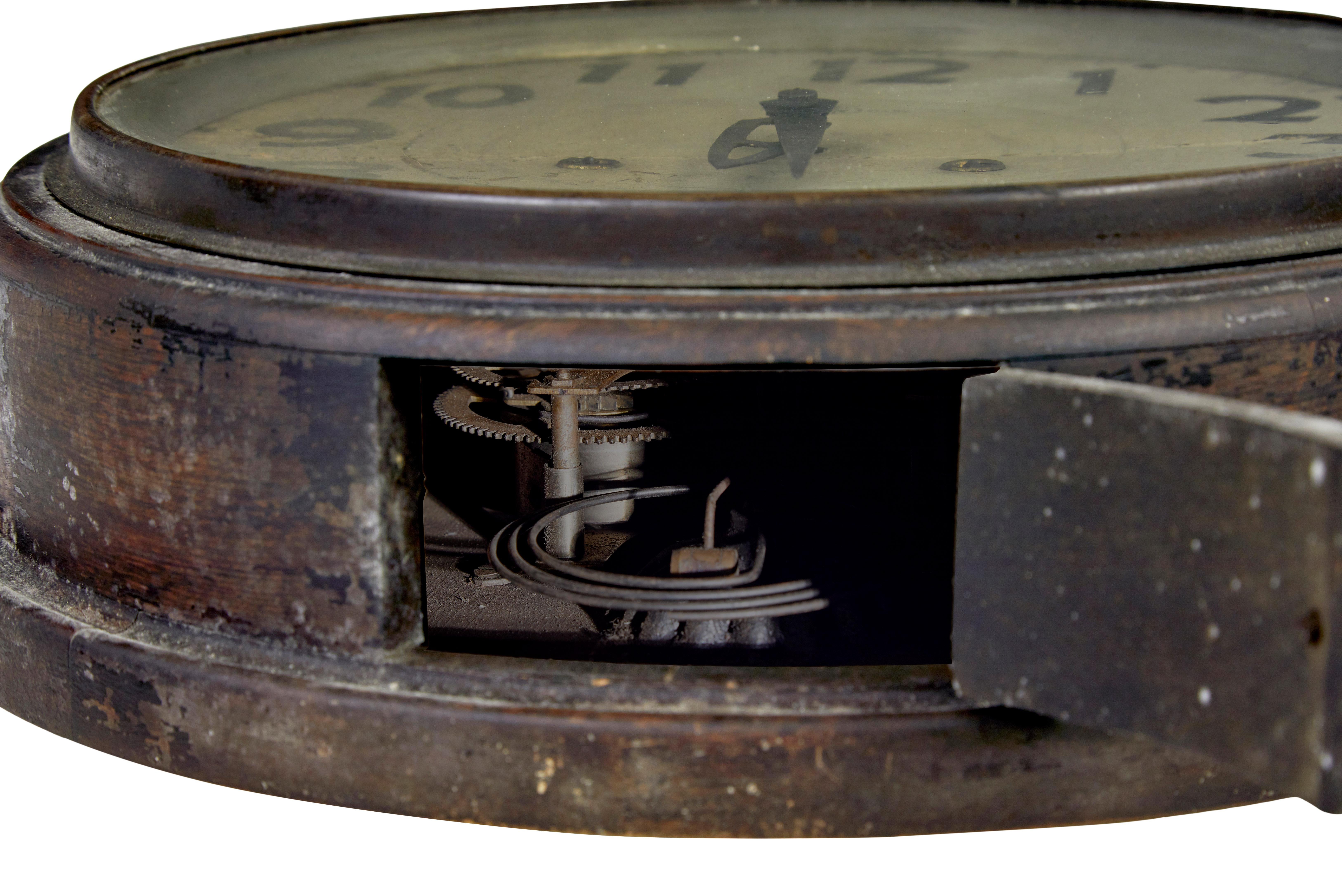 20ième siècle Horloge murale japonaise de Tokyo vintage de marque commerciale