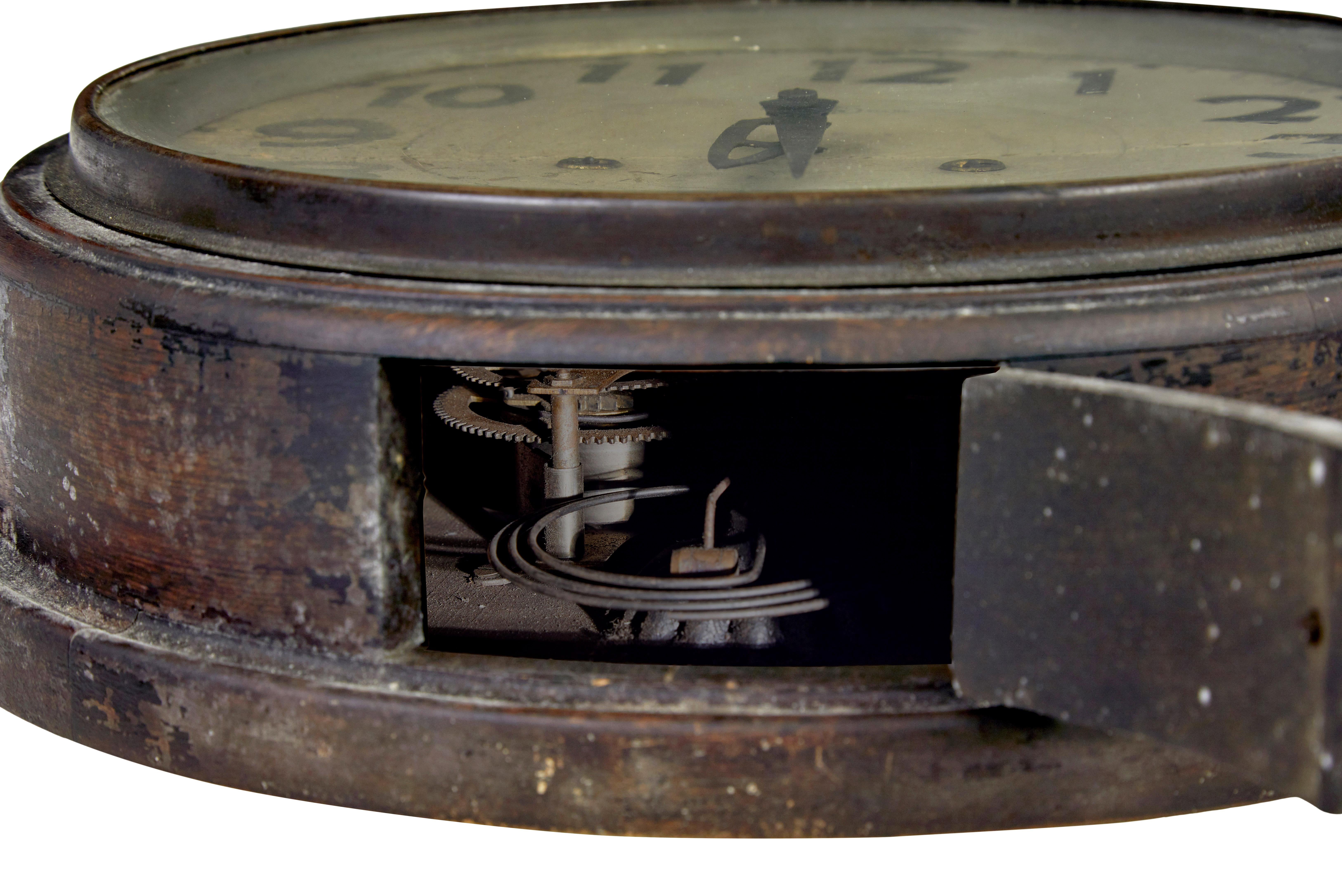 Glass Vintage trade s mark Japanese Tokyo wall clock For Sale