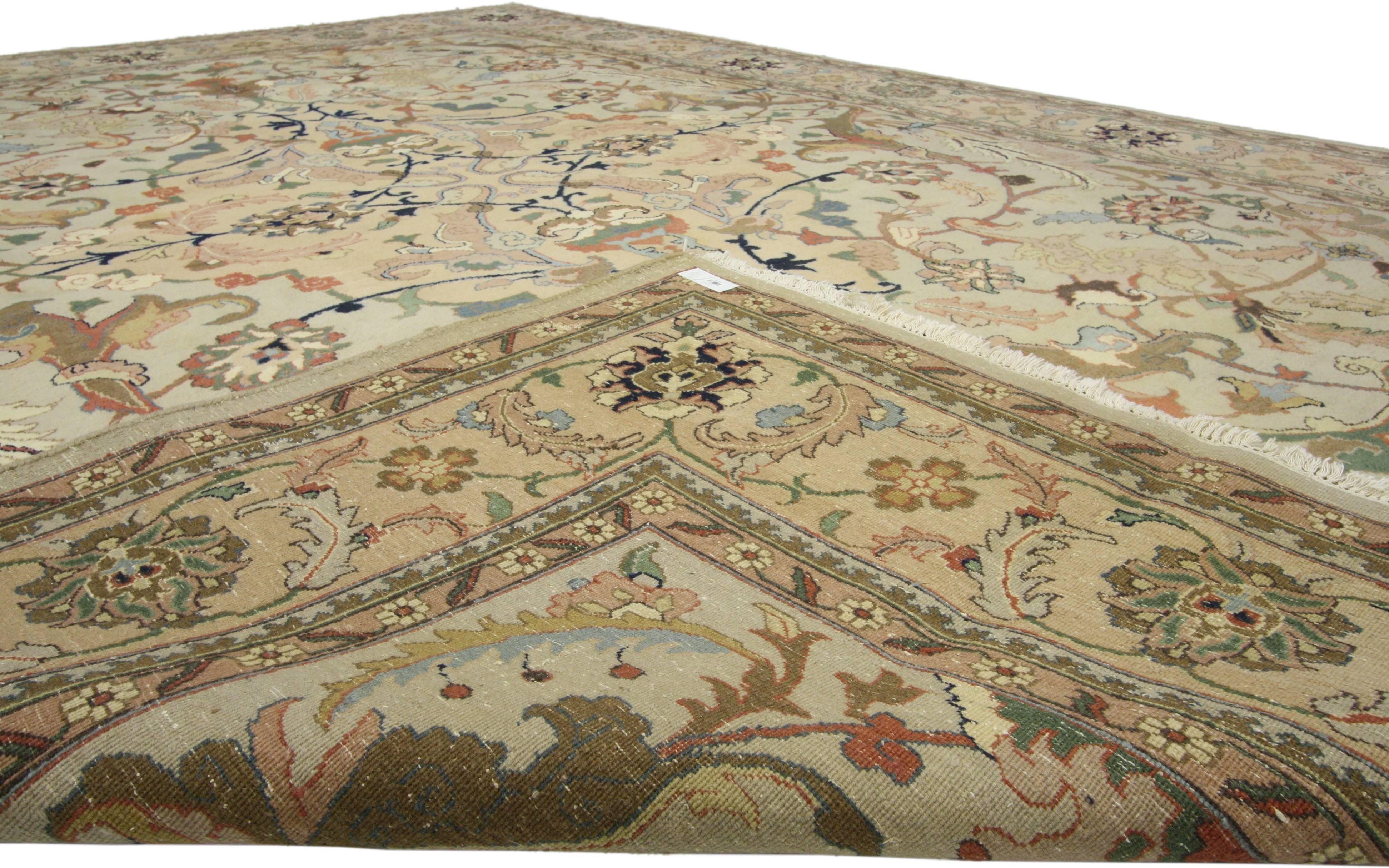 Modern Vintage Traditional Area Rug with Persian Style with Herati Design