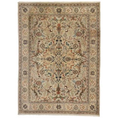 Vintage Traditional Area Rug with Persian Style with Herati Design