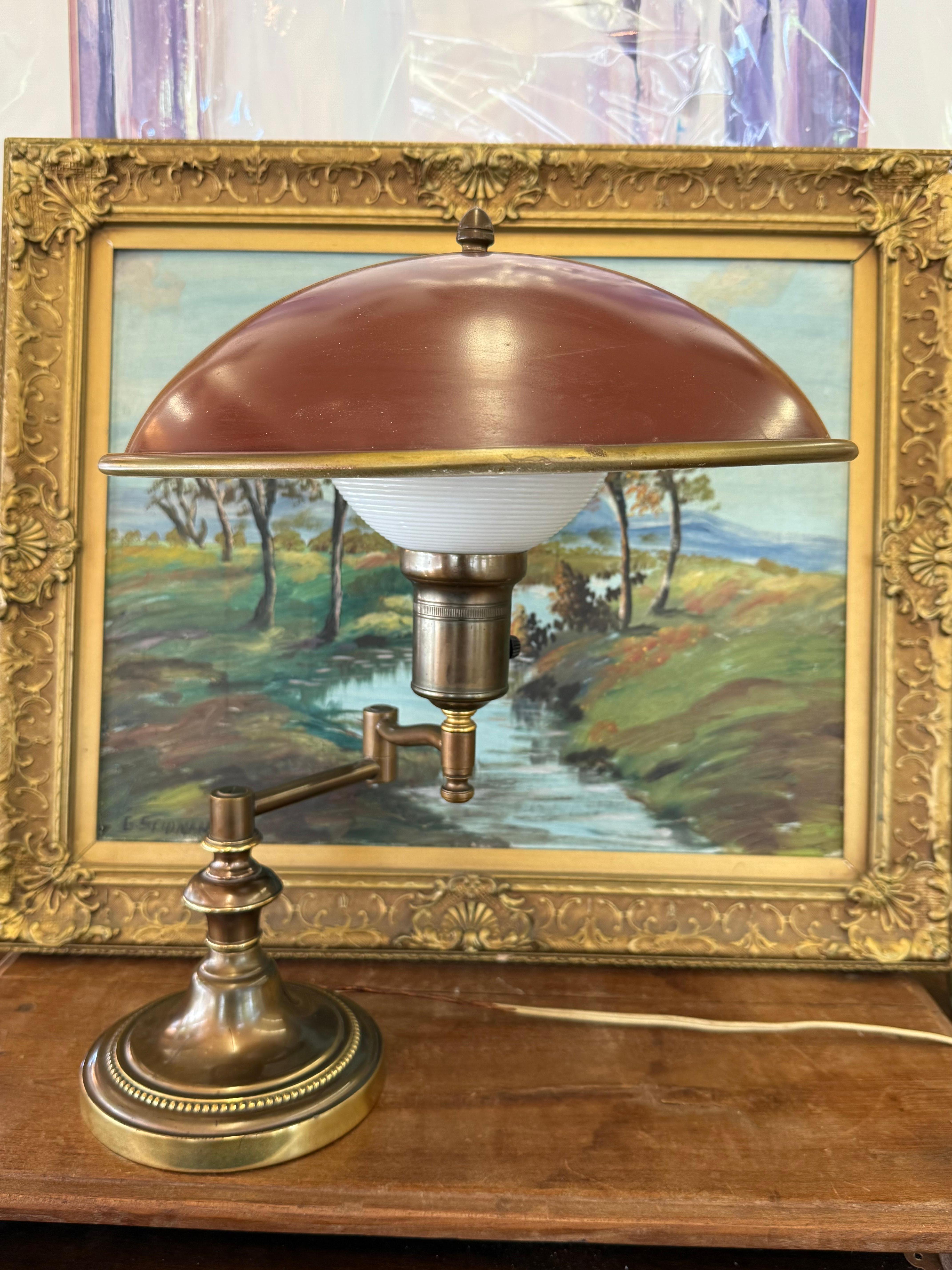 Lámpara de Sobremesa Articulada Vintage Tradicional de Estilo Art Decó para Farmacéuticos o Banqueros siglo XX en venta