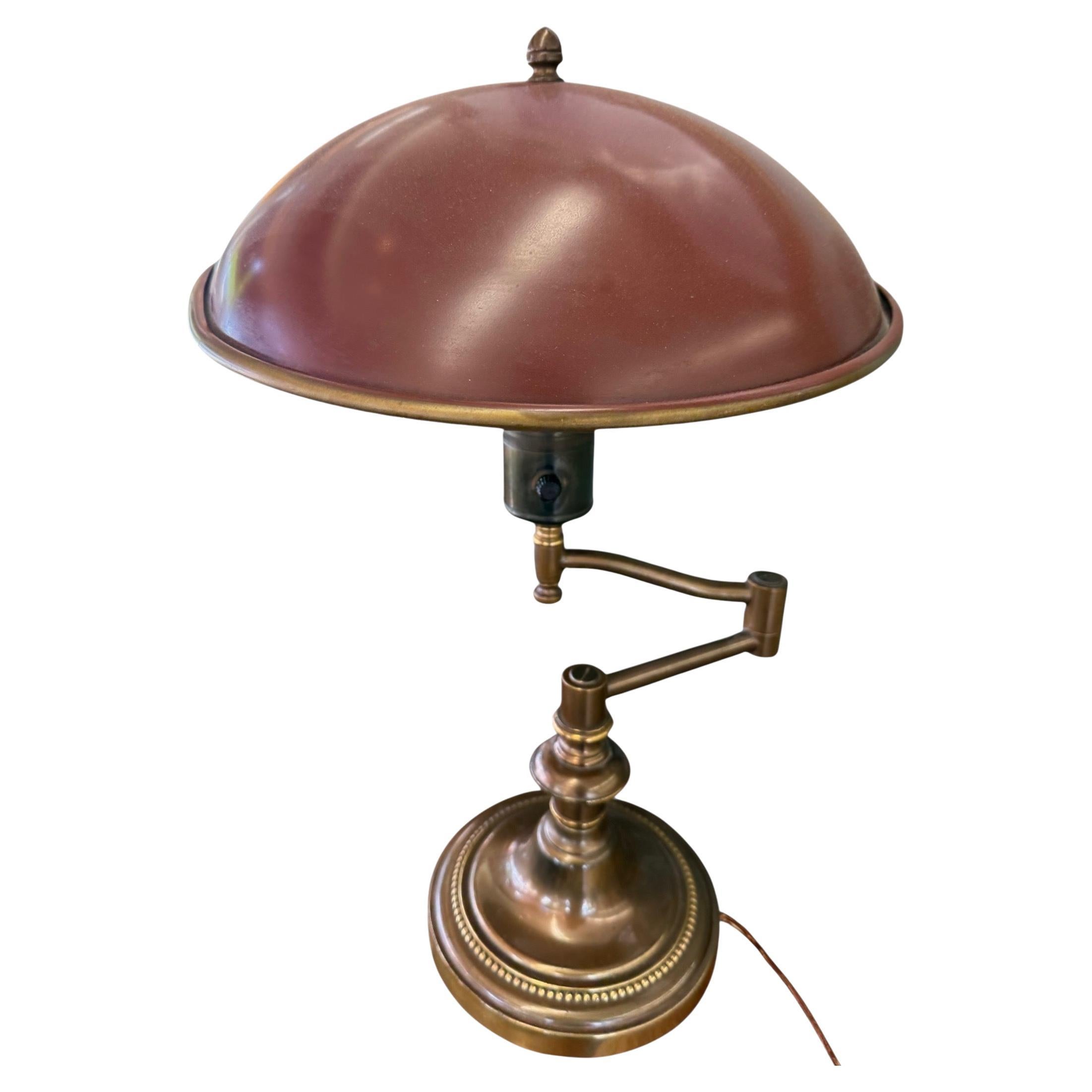 Vintage Traditional Art Deco Style Pharmacist or Bankers Articulating Table Lamp