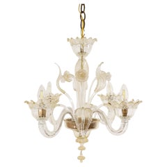 Vintage Traditional Baroque Style Floral 24K Gold Infused  Cristallo Murano Cha