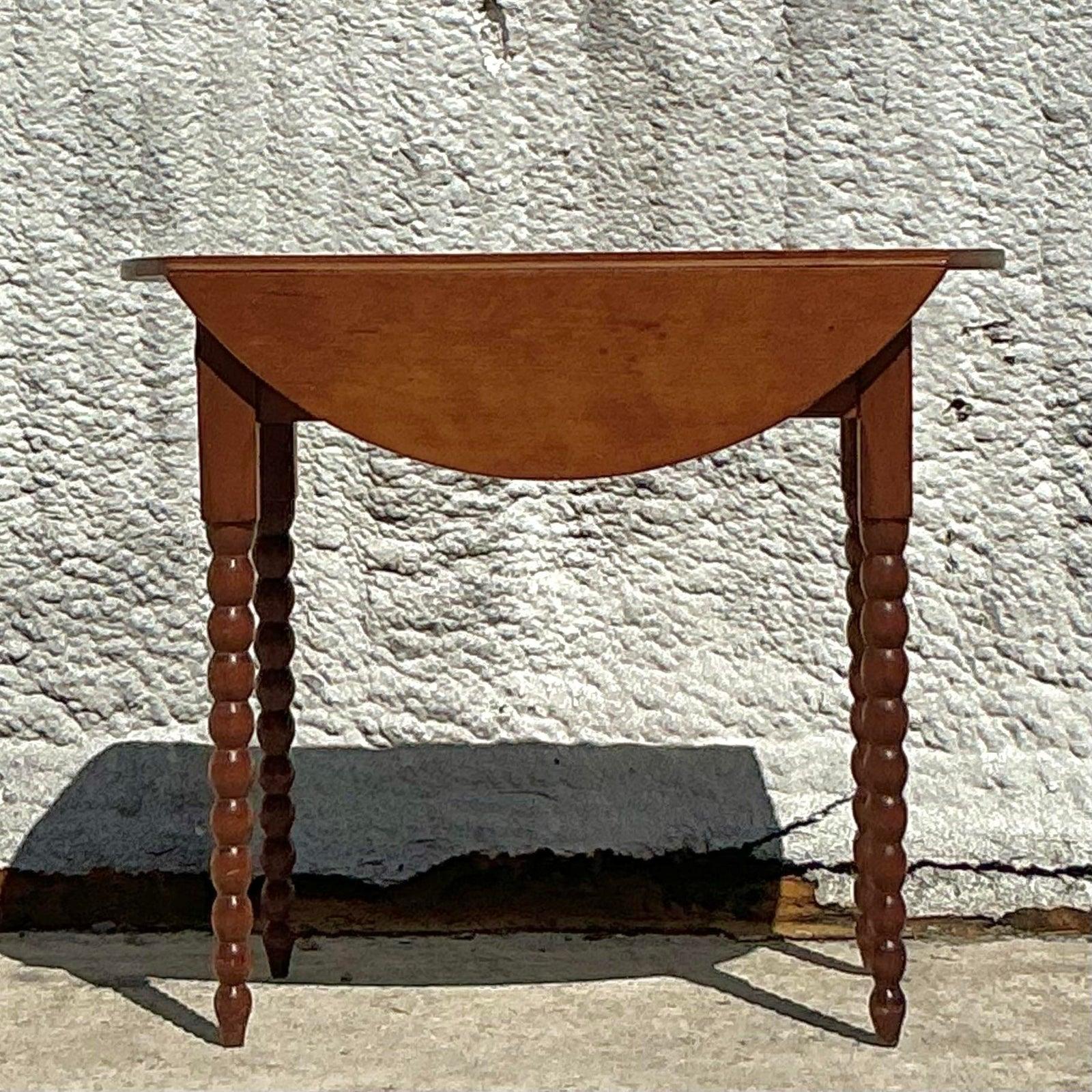 Traditioneller Beistelltisch Vintage Bobbin (Holz) im Angebot