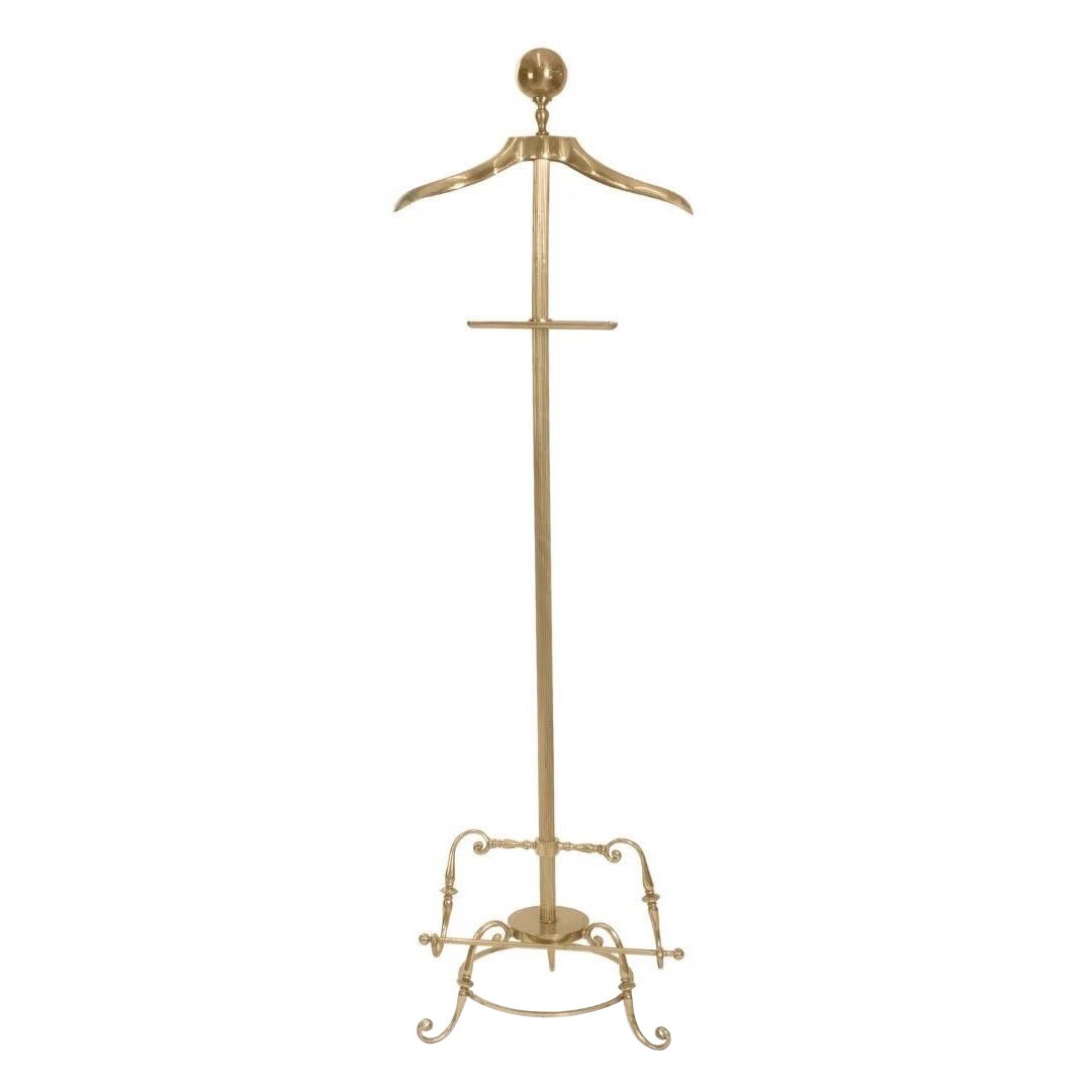 Vintage Traditional Brass Valet Stand
