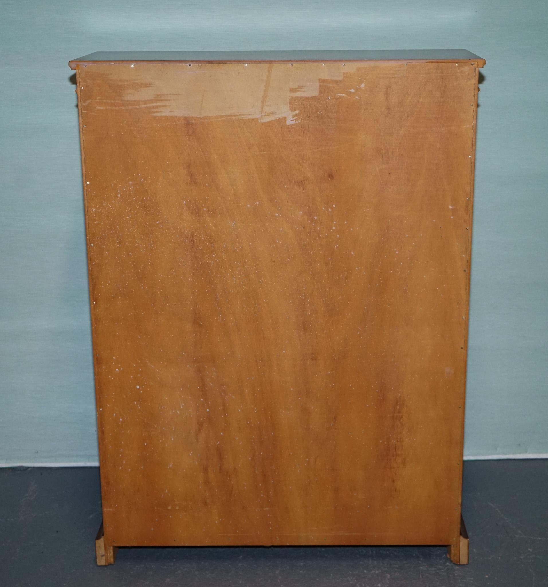 VINTAGE TRADITONAL BURR YEW WOOD DWARF OPEN BOOKCASE ADJUSTABLE SHELVES (bibliothèque ouverte) en vente 5