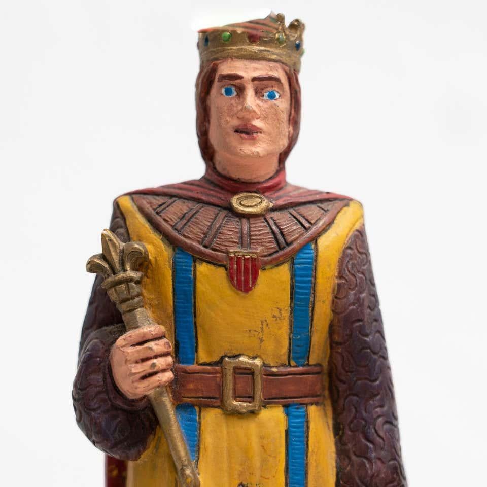 Vintage Traditional Catalan Hand-Painted Wooden Figures For Sale 9