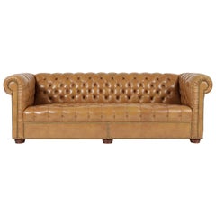 Vintage Traditional Chesterfield Leather Sofa