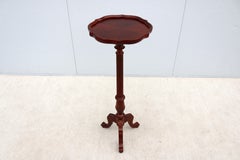 Vintage Traditional Chippendale Pedestal Plant Stand Table in Solid Mahogany