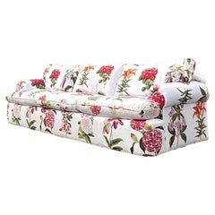 Vintage Traditional Floral Down Sofa