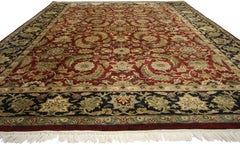 Vintage Traditional Indian Area Rug with Persian Design and Manor House Style