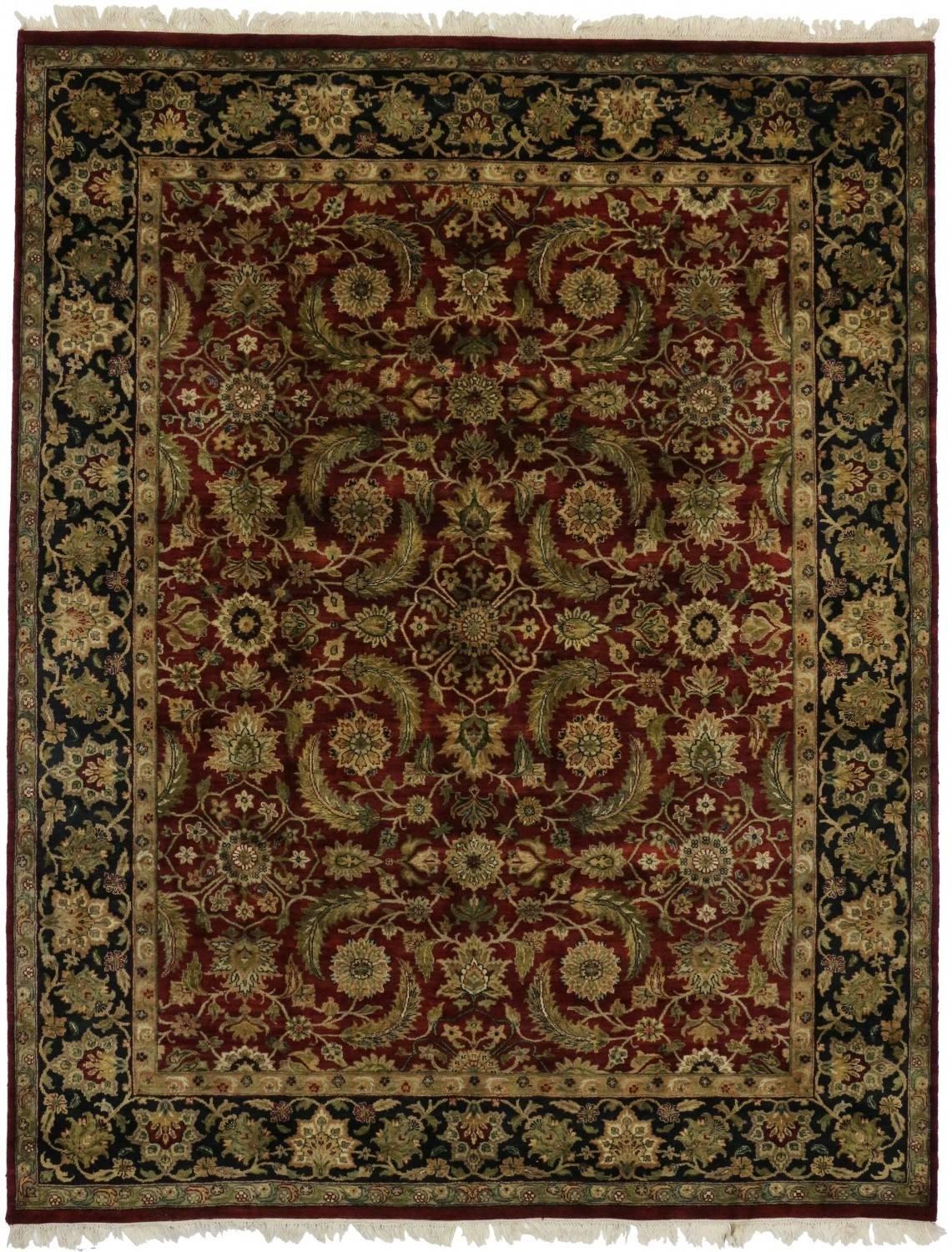 Noué à la main Tapis indien traditionnel vintage avec motif persan et style maison de maître en vente