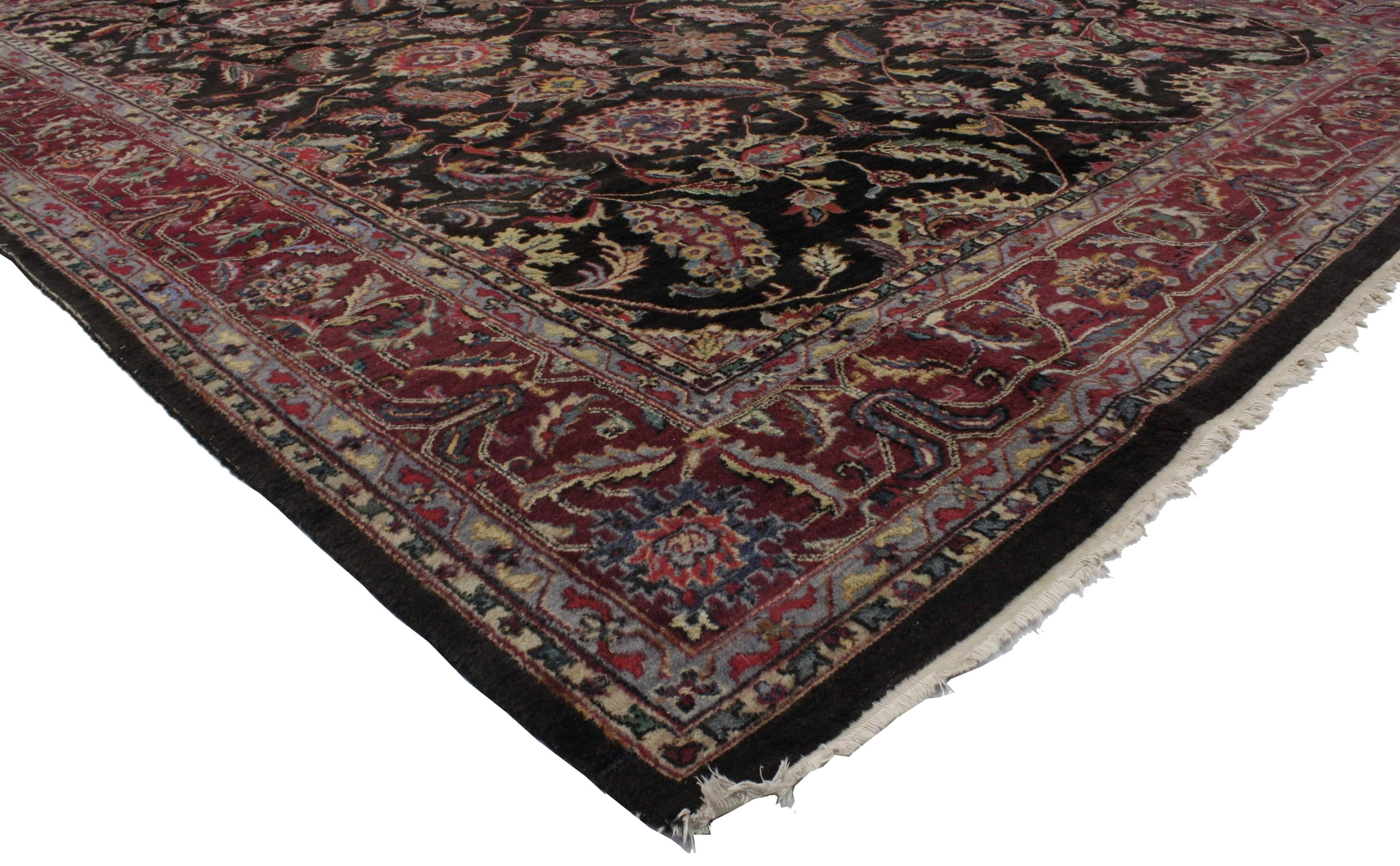 Renaissance Vintage Indian Rug with Traditional Persian Style