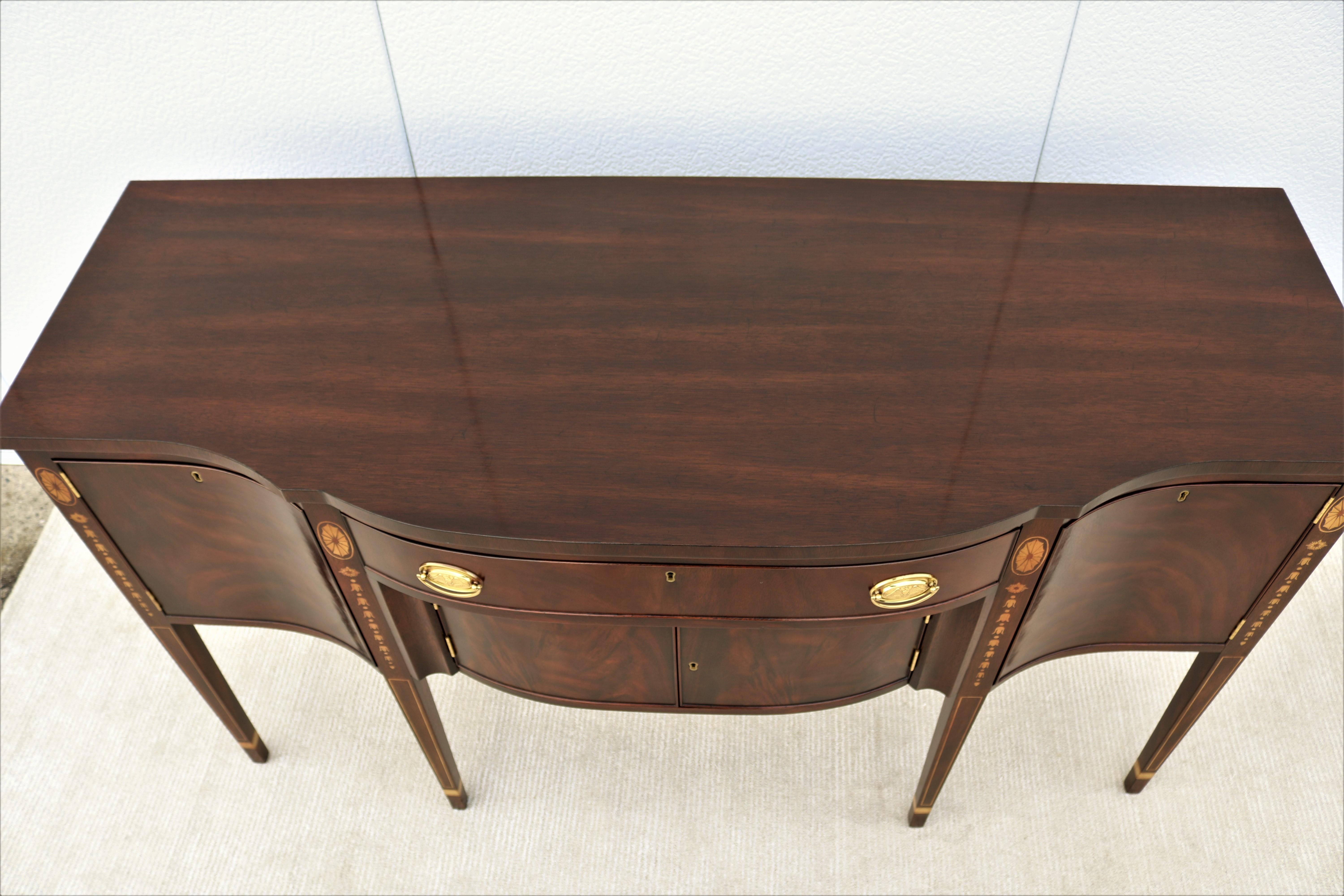 Vintage Traditional Kittinger Furniture Mahogany Sheraton Sideboard Cabinet For Sale 3