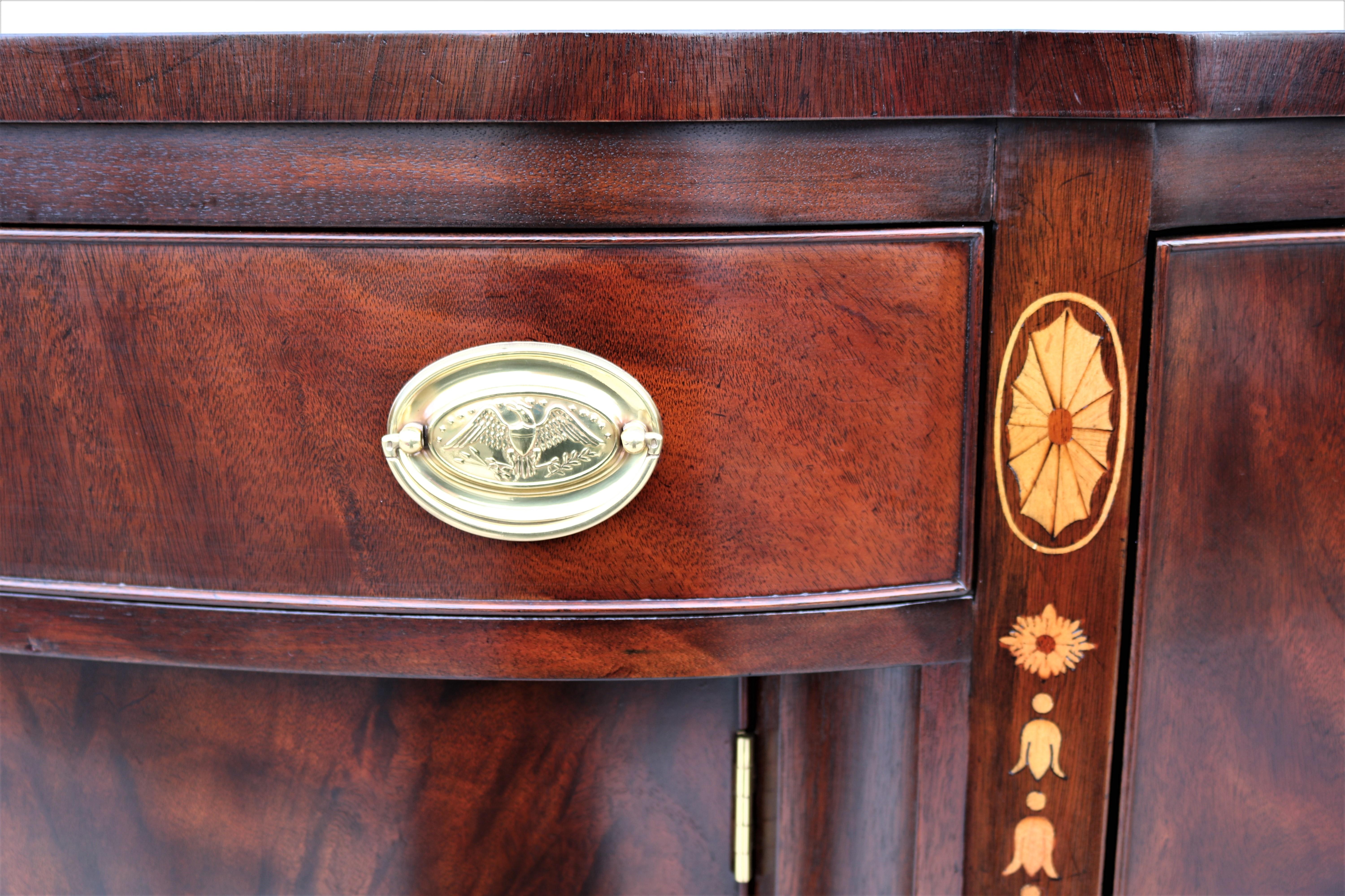 Vintage Traditional Kittinger Furniture Mahogany Sheraton Sideboard Cabinet For Sale 8
