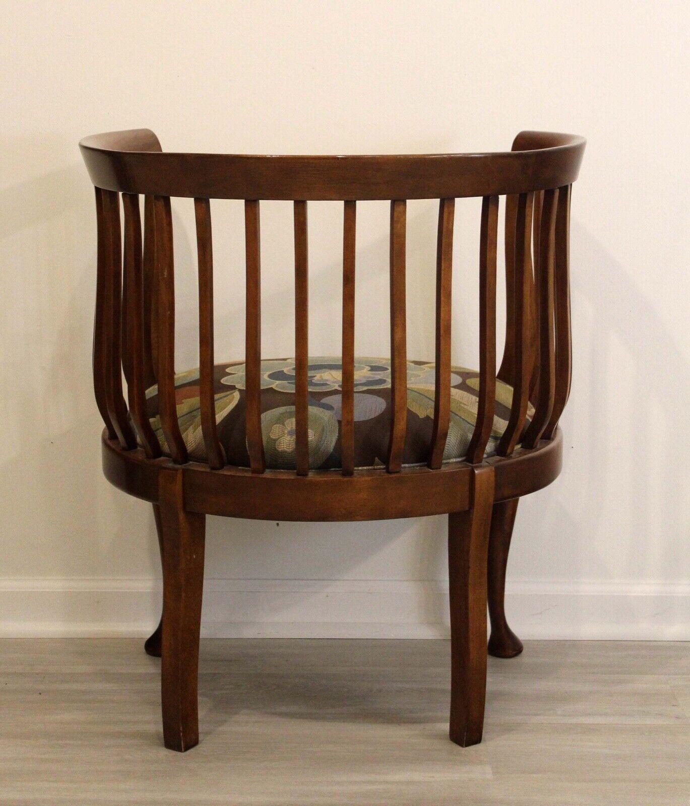 vintage wooden barrel chairs
