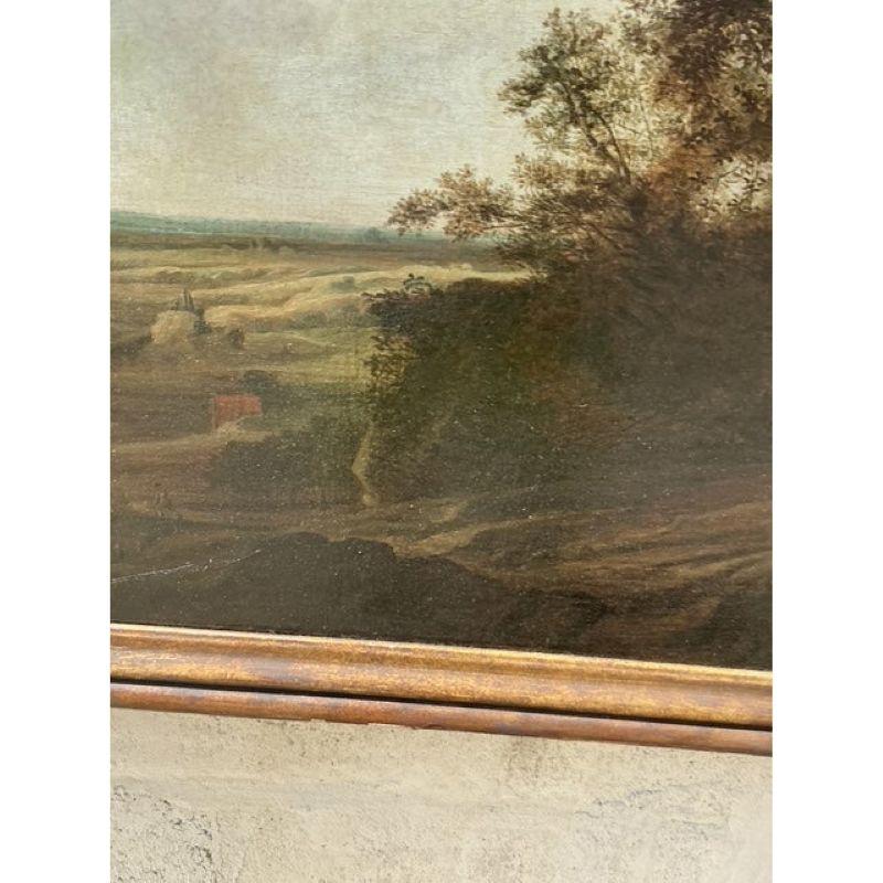 Vintage Traditional Monumental Landscape Öl auf Leinwand (Französisch) im Angebot