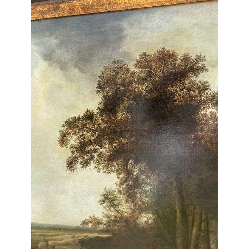 Vintage Traditional Monumental Landscape Öl auf Leinwand im Angebot 2