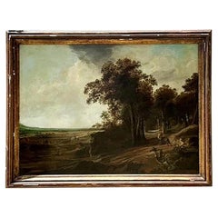 Vintage Traditional Monumental Landscape Oil on Canvas