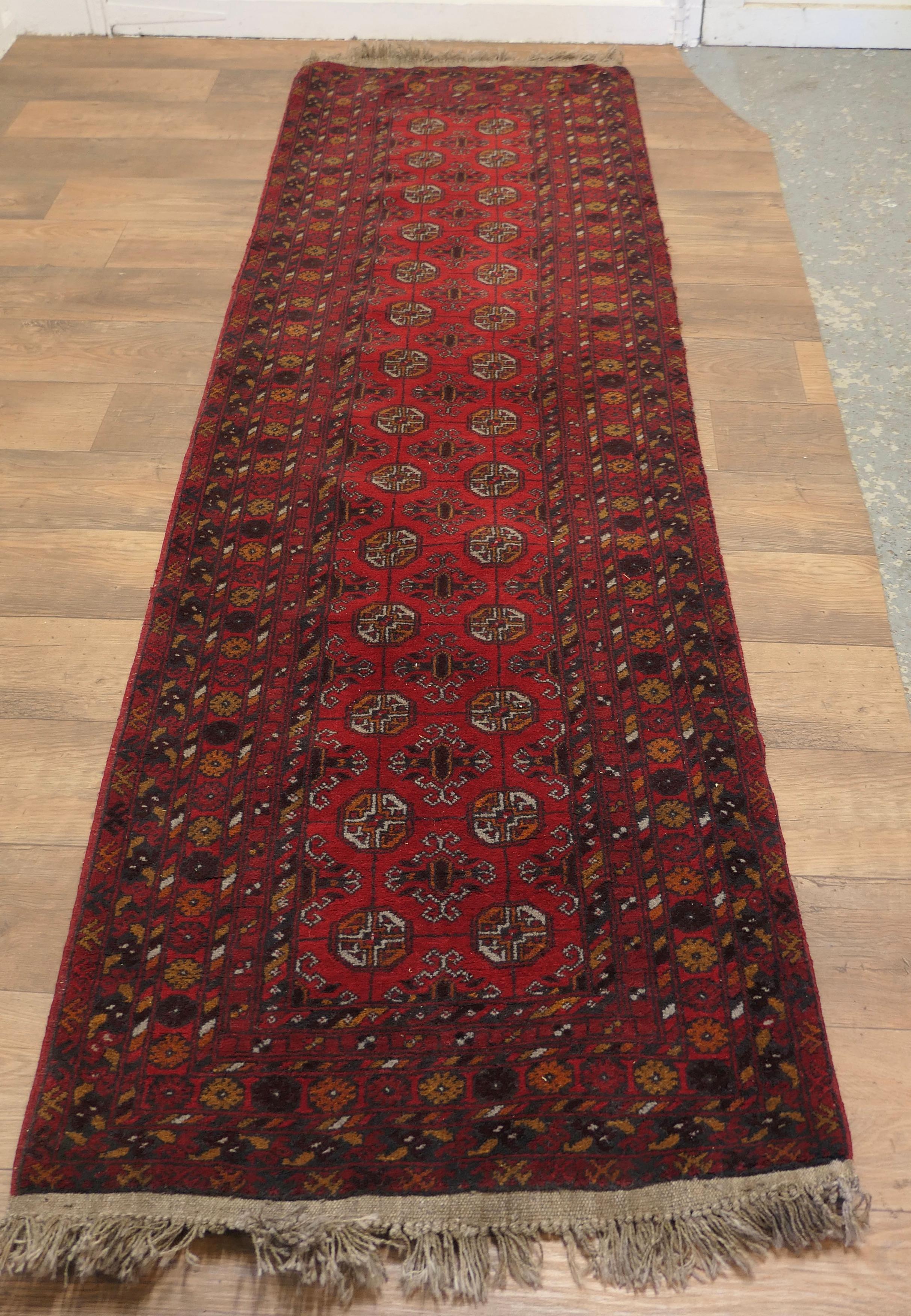 Vintage Traditional Pattern Wool 10ft Carpet Runner

A superb looking piece dating from around 1930 and it has a lovely colour palette of deep red with some dark blue and orange

This piece is in good overall condition, it has a bit of loss in