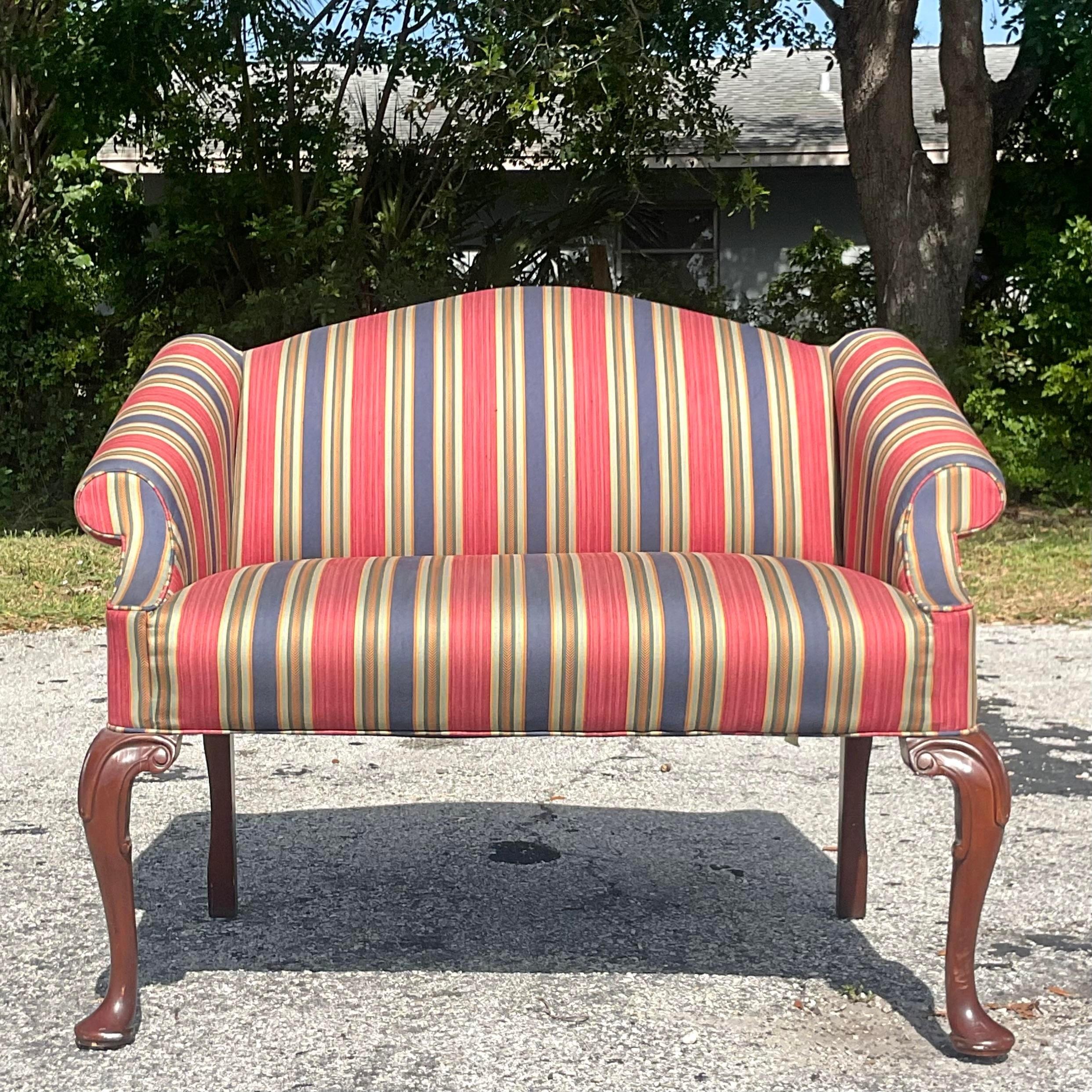 Vintage Traditional Pennsylvania House Petite Camelback Loveseat For