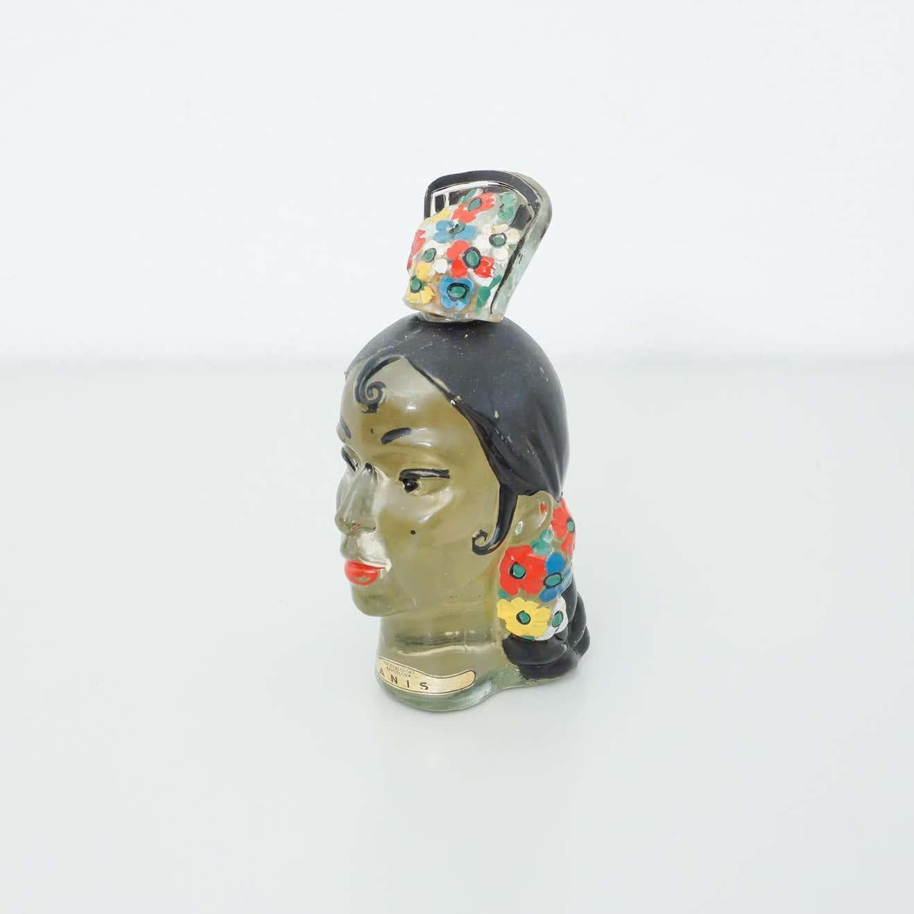 Mid-Century Modern Vintage Traditional Spanish Liquor Bottle, circa 1950