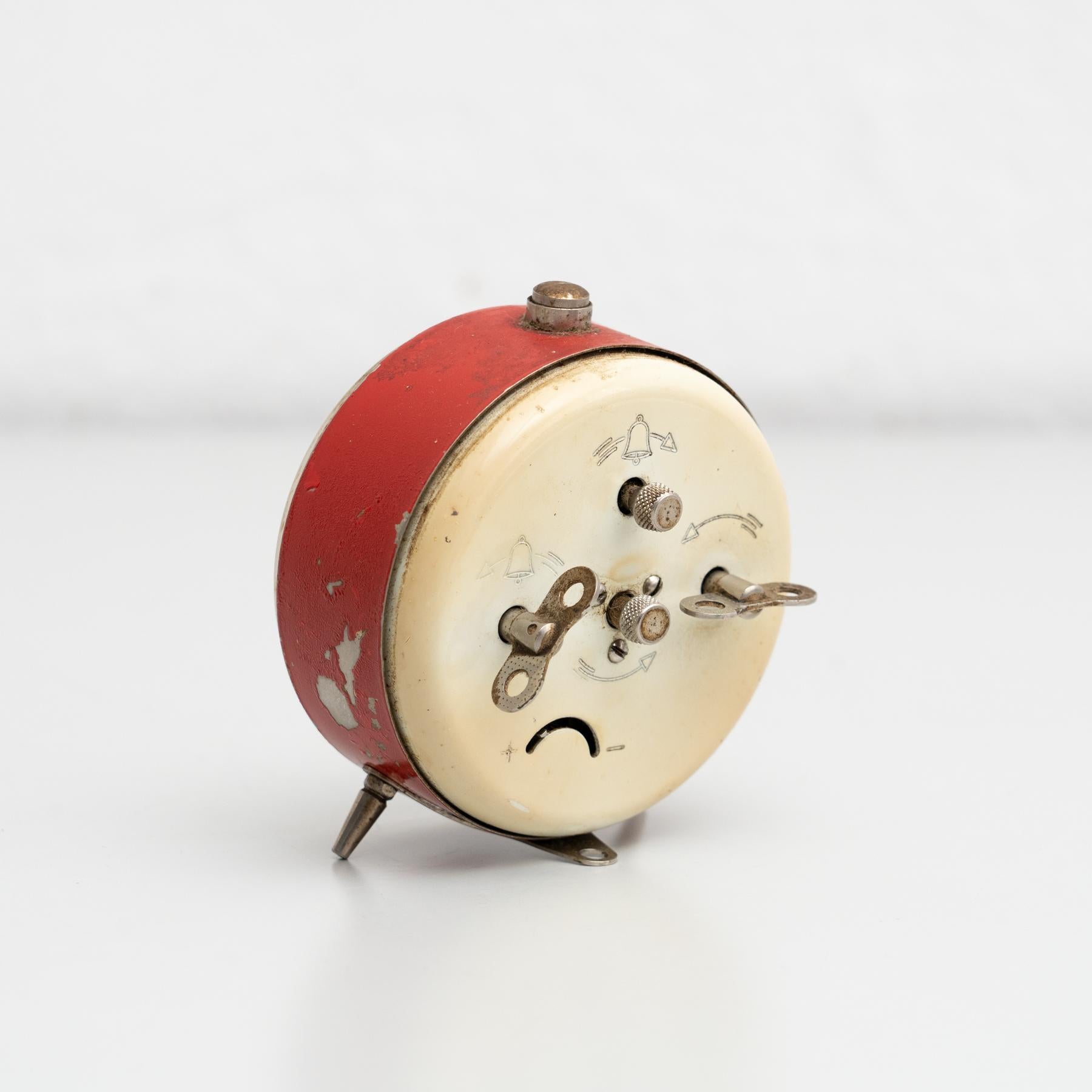 Mid-20th Century Vintage Traditional Spanish Reifor Alarm Clock, circa 1960