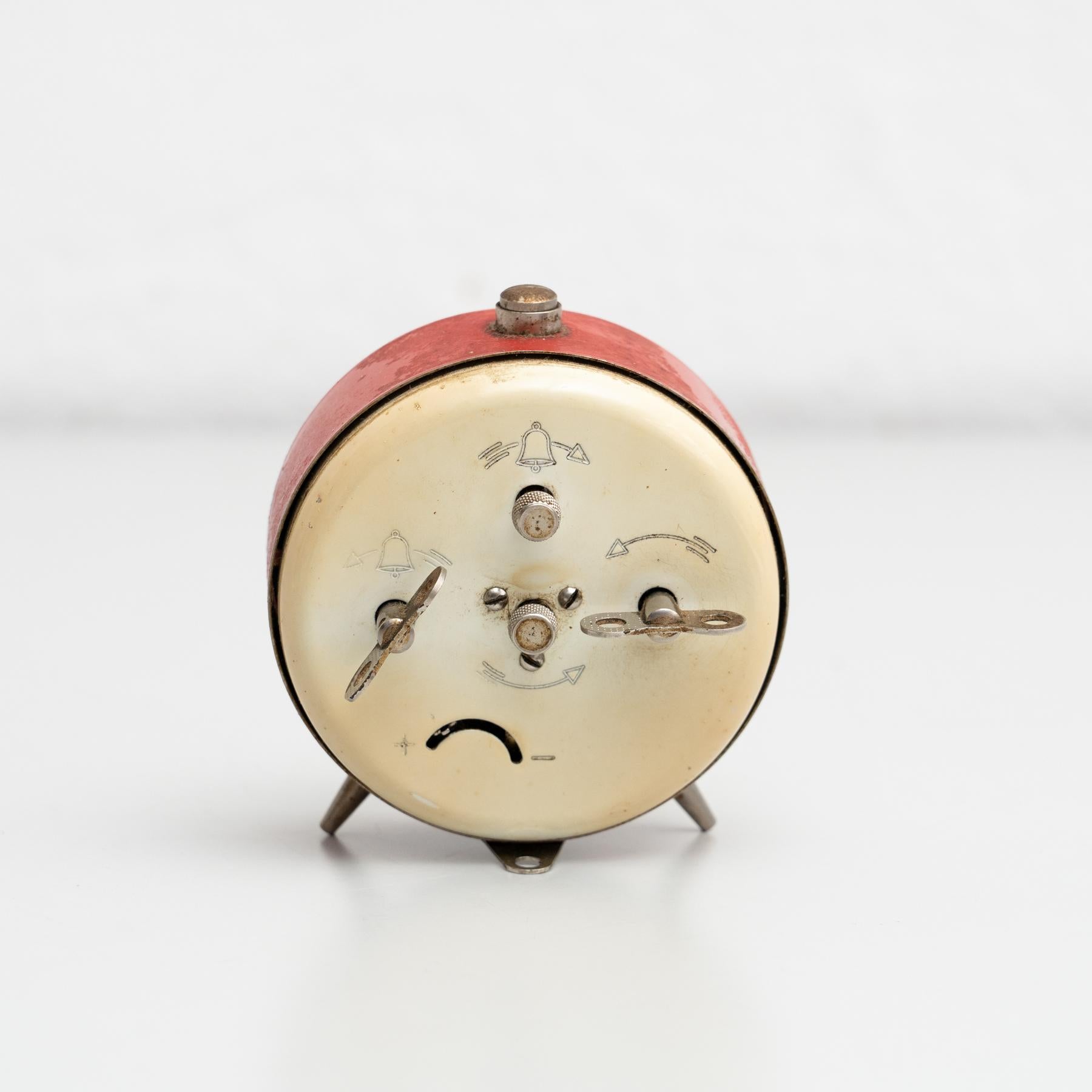 Metal Vintage Traditional Spanish Reifor Alarm Clock, circa 1960