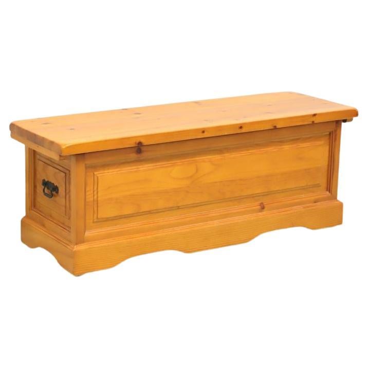 Traditional Style Knotty Pine Coffer / Blanket Chest