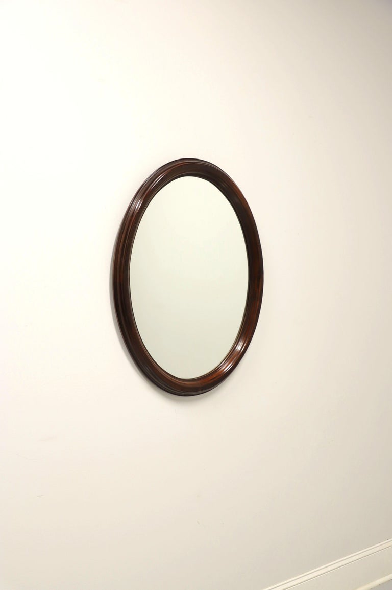 Vintage Traditional Style Mahogany Oval Wall Mirror at 1stDibs