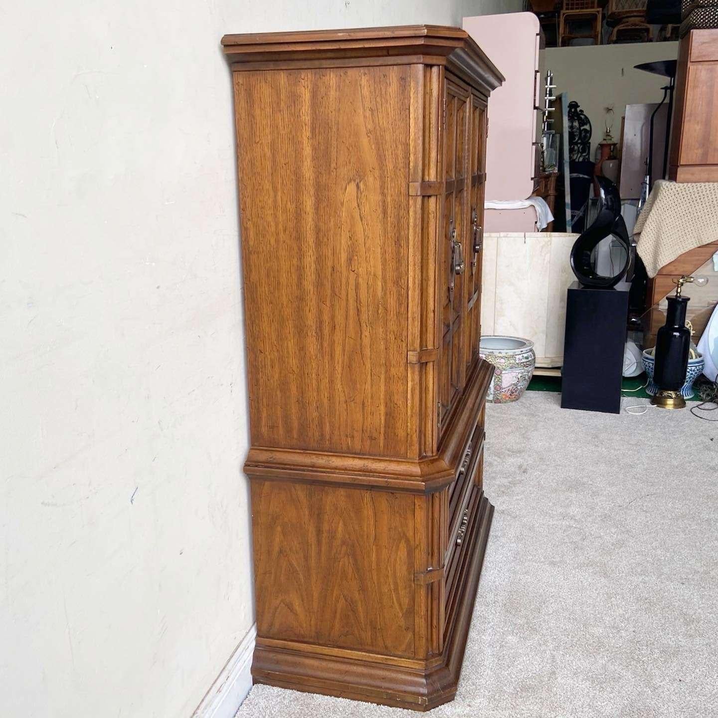 Vintage Traditional Wooden Armoire by Drexel Heritage For Sale 1
