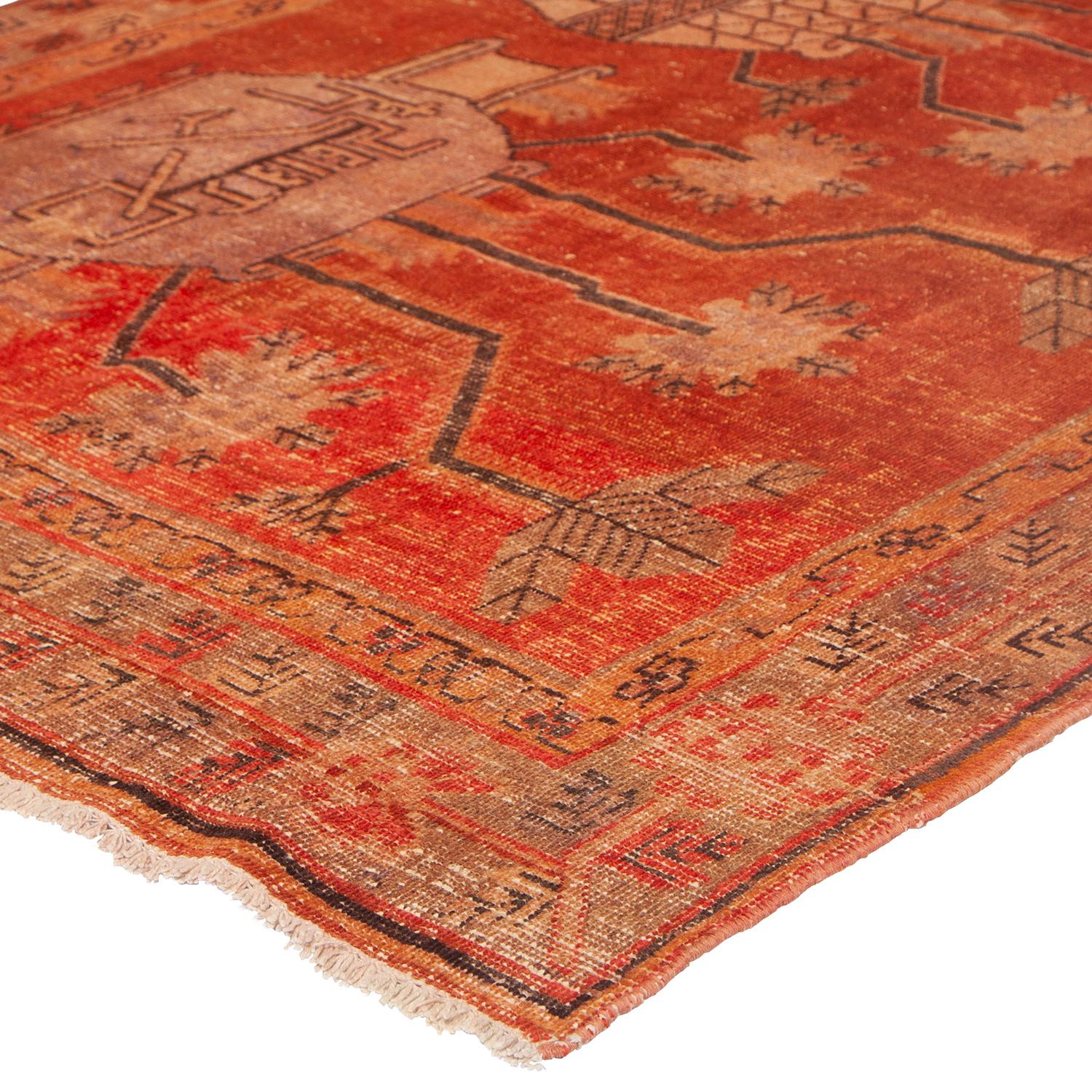 Khotan abc carpet Vintage Traditional Wool Kohtan Rug - 4'9