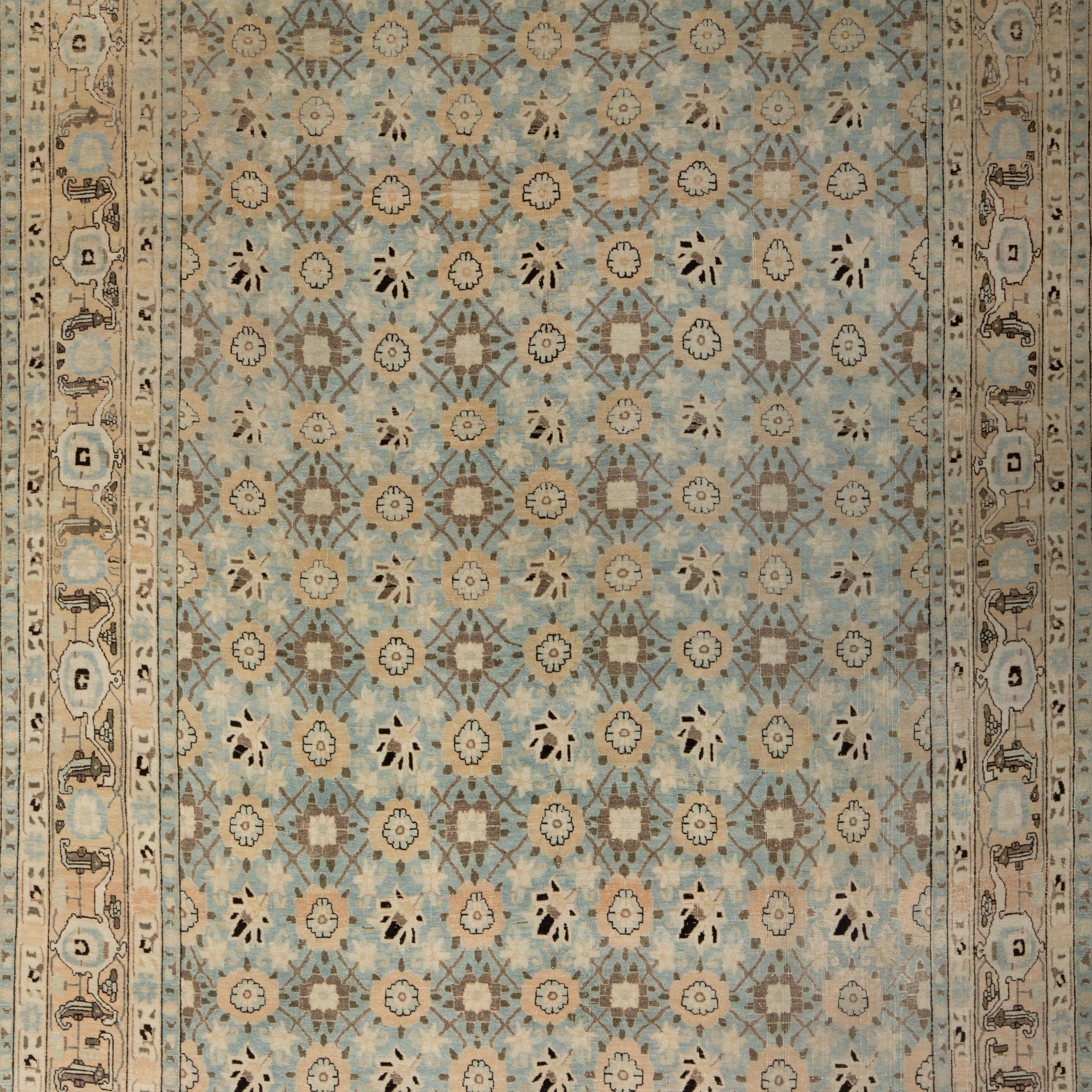 Ce tapis traditionnel vintage en laine - 6'9
