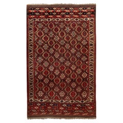 Traditioneller Turkoman-Wollteppich im Vintage-Stil - 7'2" x 11'4"