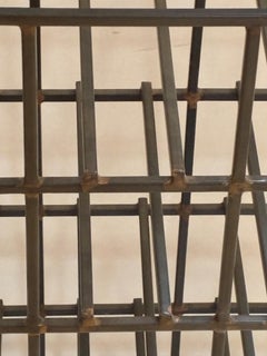 Vintage Traditionally Design Metal Wine Cellar Storage Features Six Shelves