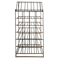 Vintage Traditionally Design Metal Wine Cellar Storage Features Six Shelves