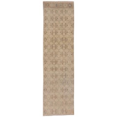 Tapis de couloir vintage transitionnel Oushak