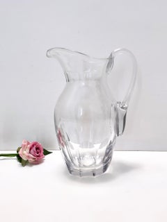 Vintage Transparent Crystal Pitcher Attr. to Baccarat